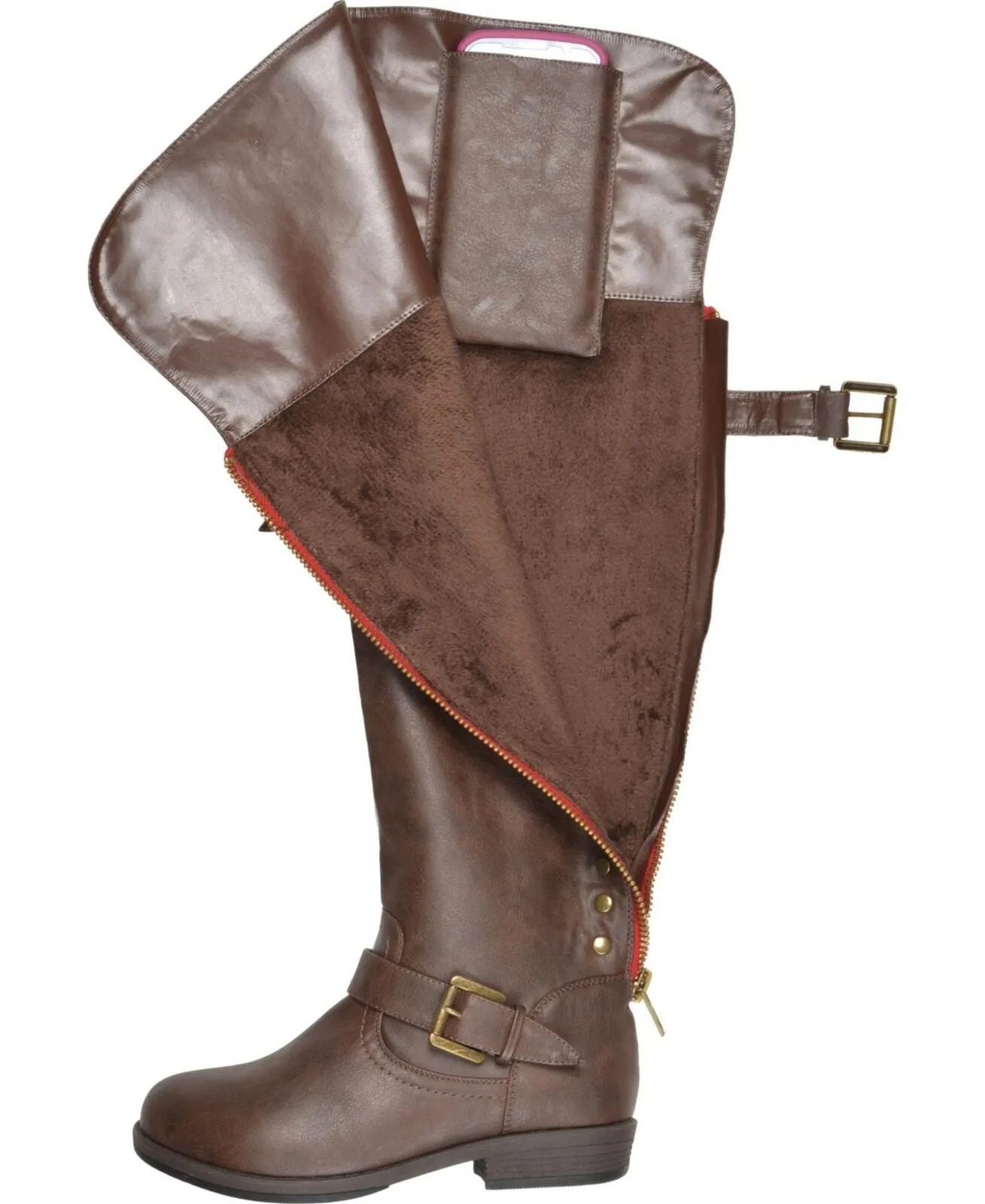 Journee Collection Women's Kane Knee High Boots KANE-BRN-110 Brown 11M