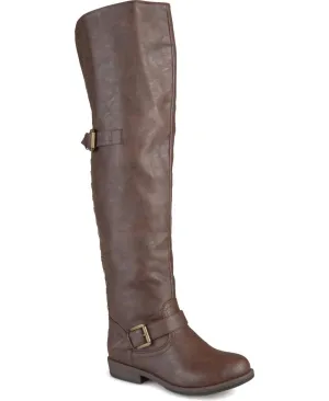 Journee Collection Women's Kane Knee High Boots KANE-BRN-110 Brown 11M