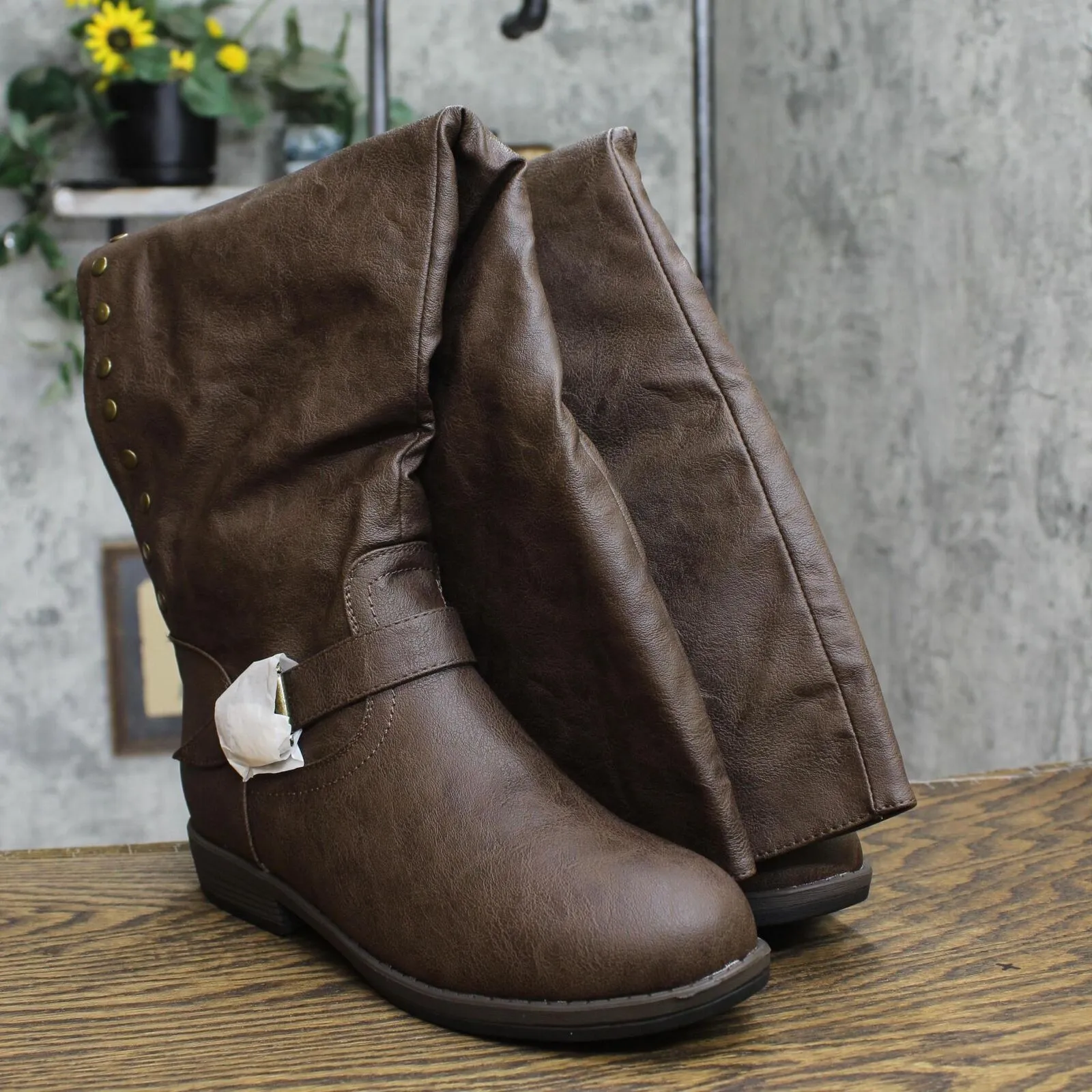 Journee Collection Women's Kane Knee High Boots KANE-BRN-110 Brown 11M