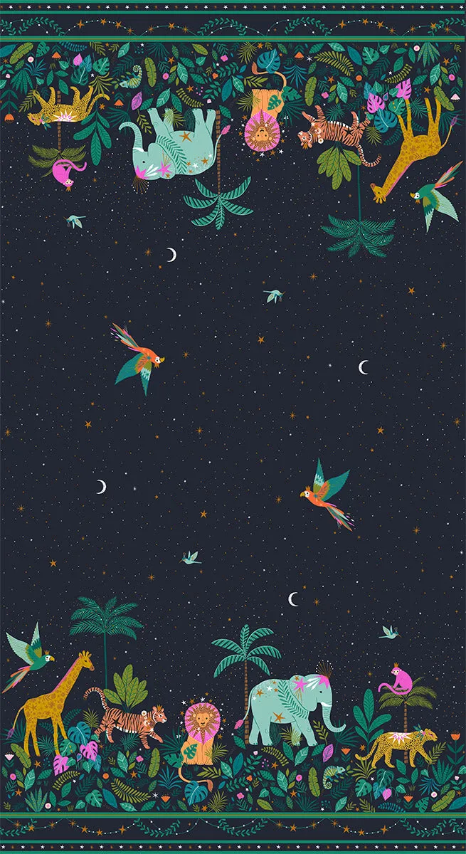 Jungle Luxe, Double Border in Midnight
