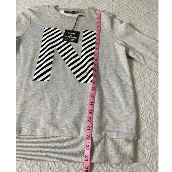 Kate Spand Saturday Womens Cotton Crew Neck Sweater Size XS S Casual Lounge