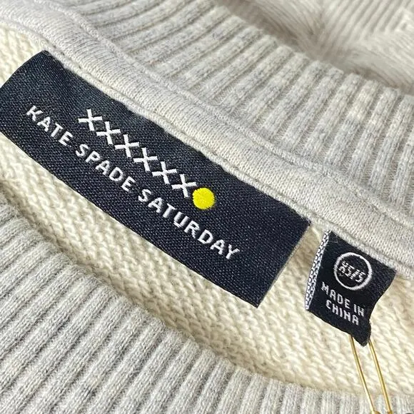 Kate Spand Saturday Womens Cotton Crew Neck Sweater Size XS S Casual Lounge