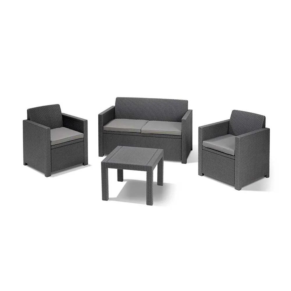 KETER ALABAMA OUTDOOR LOUNGE SET GRAPHITE