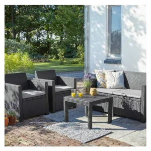 KETER ALABAMA OUTDOOR LOUNGE SET GRAPHITE
