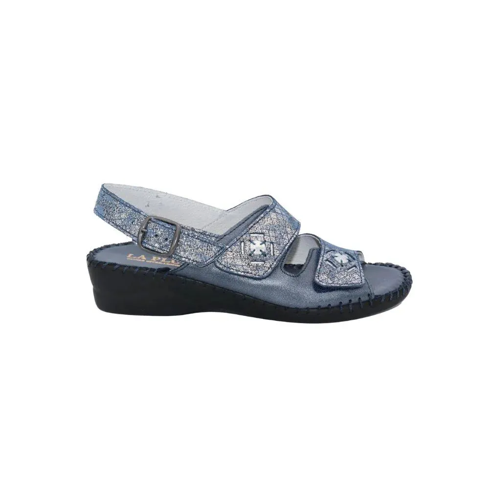 La Plume by Laurevan Women's Dusty Sandal - Navy