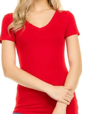 Ladies RED Fitted Tee (Ladies Fit )