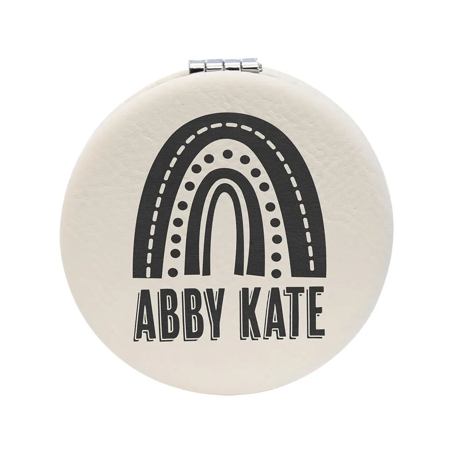 Leatherette Compact Mirror