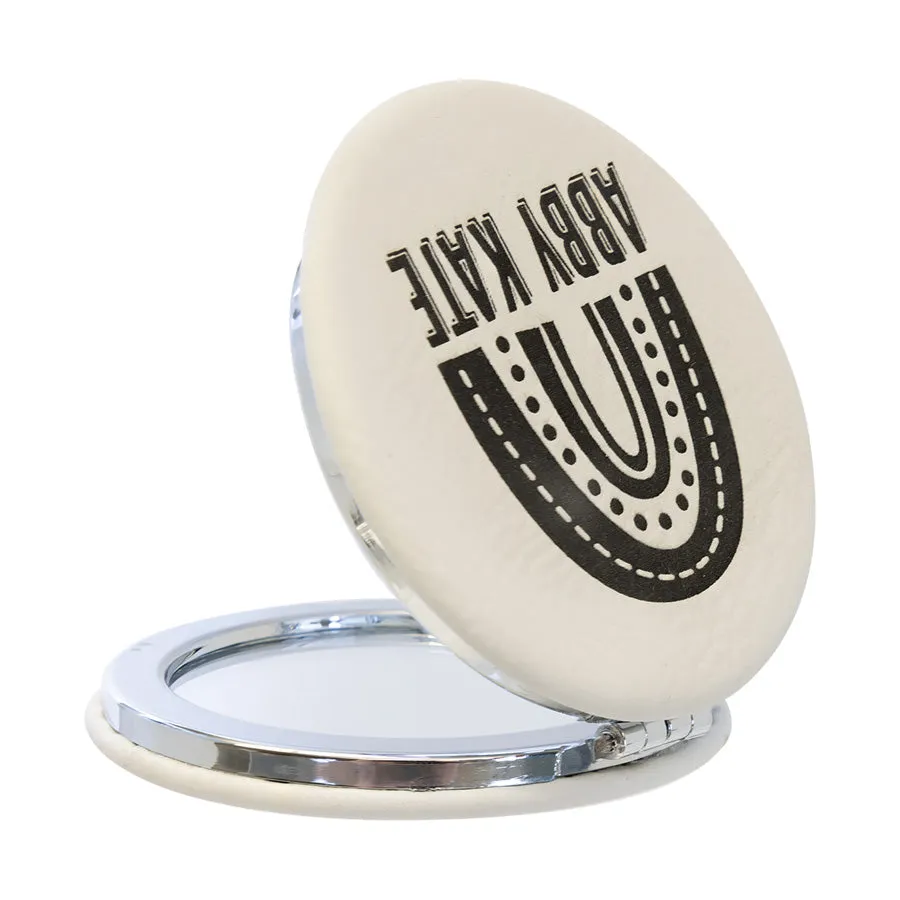 Leatherette Compact Mirror
