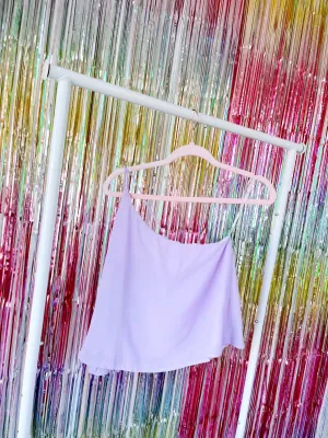 Liliana One-Shoulder Chiffon Top - Lavender