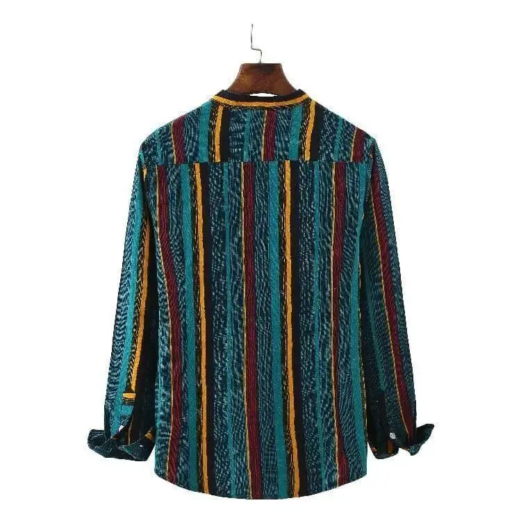 Line Stripe Casual Men Shirt