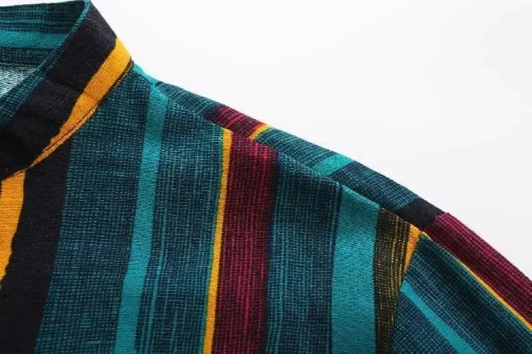 Line Stripe Casual Men Shirt