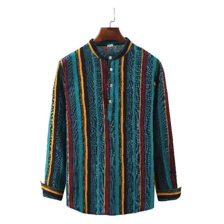 Line Stripe Casual Men Shirt