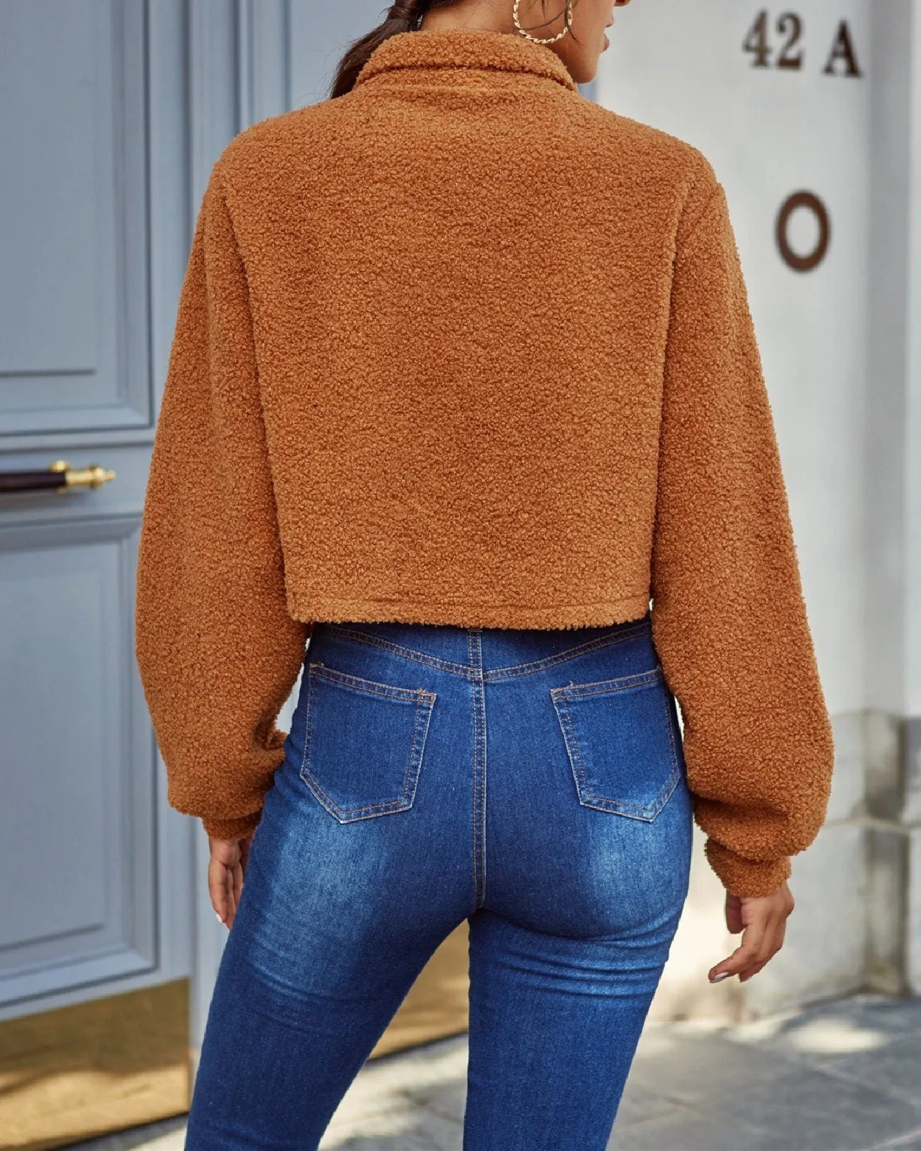 Loose Lapel Casual Short Coat
