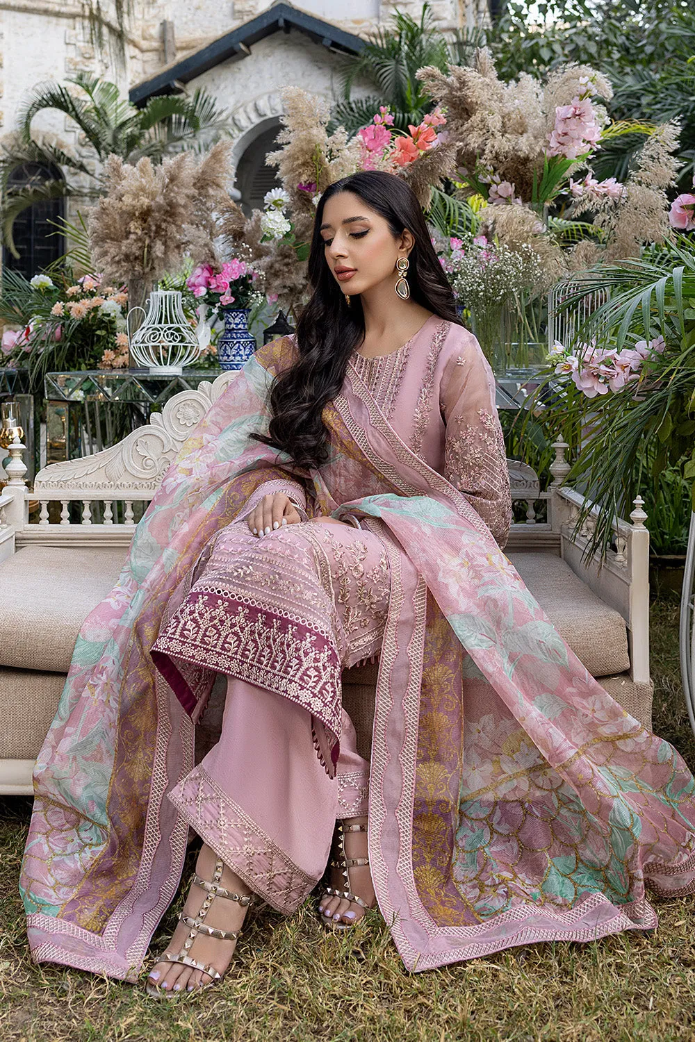 Lotus Plush | Azure Luxe Embroidered 3pcs Collections 2023
