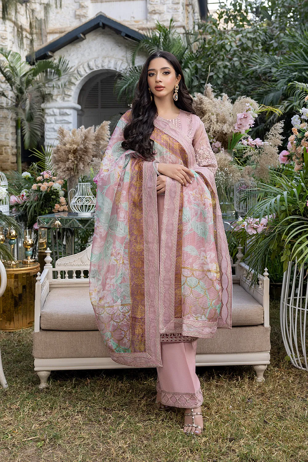 Lotus Plush | Azure Luxe Embroidered 3pcs Collections 2023