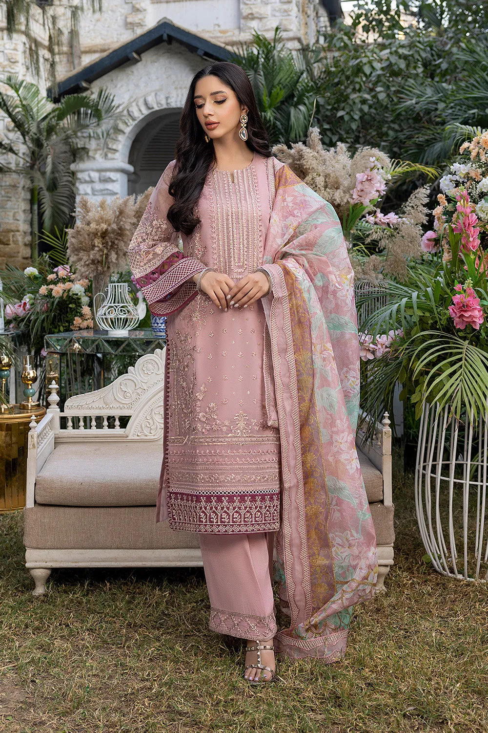 Lotus Plush | Azure Luxe Embroidered 3pcs Collections 2023