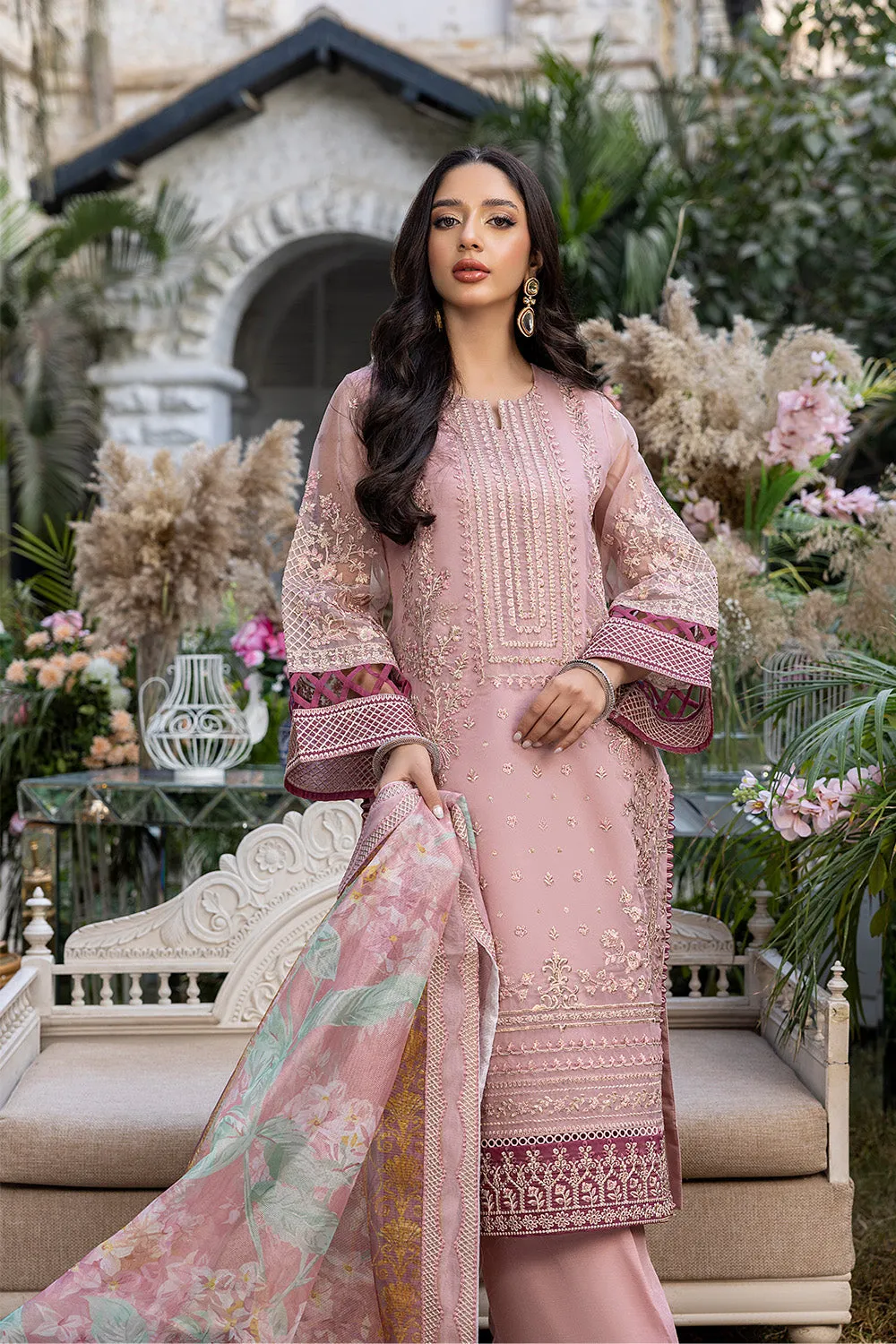 Lotus Plush | Azure Luxe Embroidered 3pcs Collections 2023