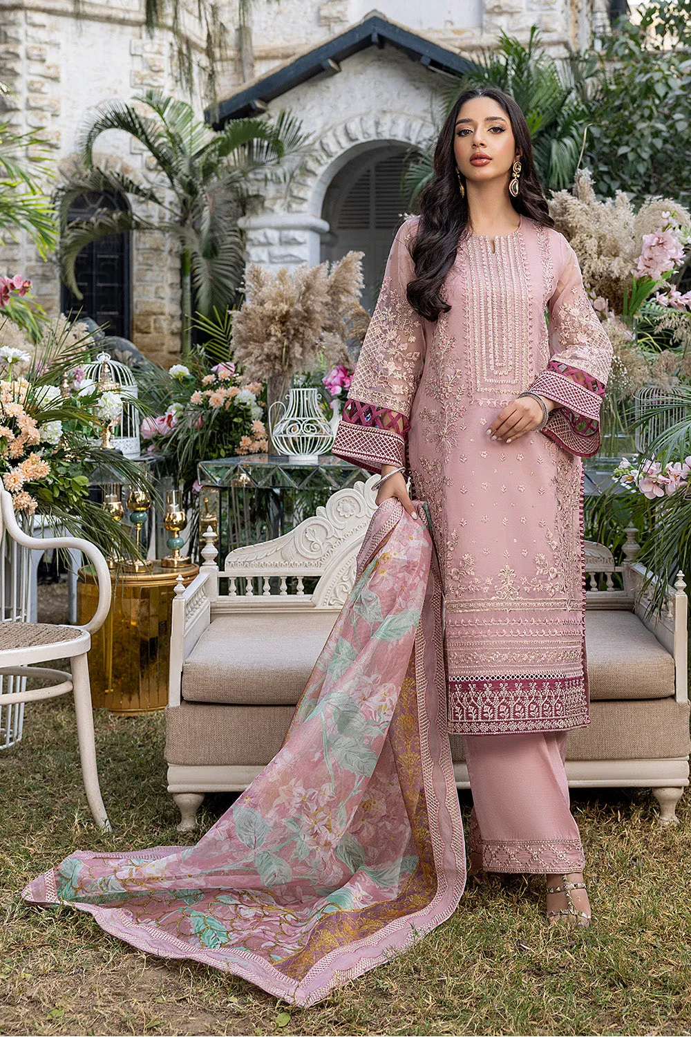 Lotus Plush | Azure Luxe Embroidered 3pcs Collections 2023