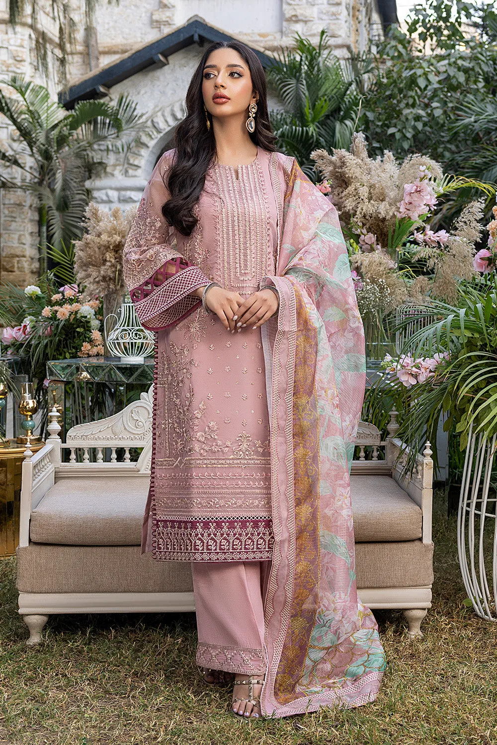 Lotus Plush | Azure Luxe Embroidered 3pcs Collections 2023