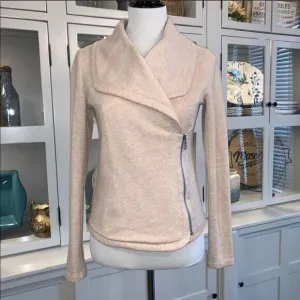 Lou&amp;Gray Asymmetrical Zip Knit Blazer