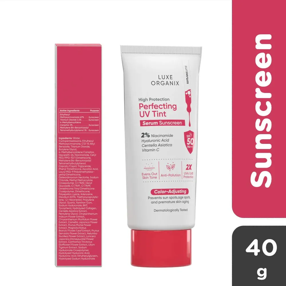 Luxe Organix High Protection Perfecting UV Tint Serum Sunscreen SPF 50 PA     40g