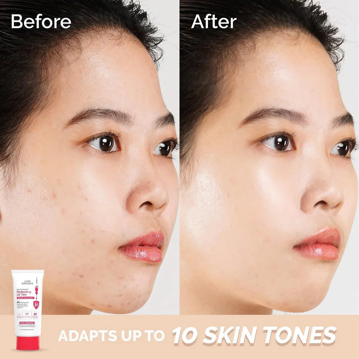 Luxe Organix High Protection Perfecting UV Tint Serum Sunscreen SPF 50 PA     40g