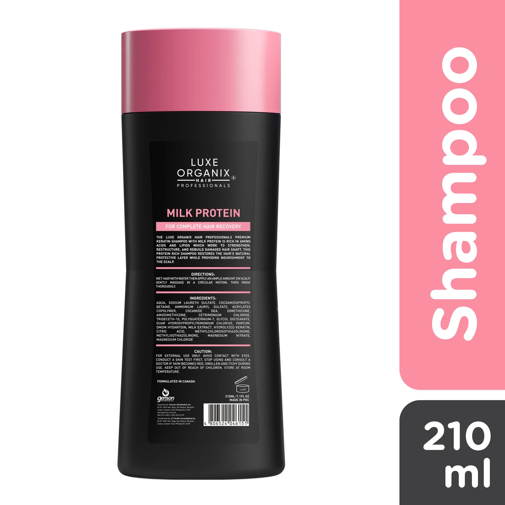 Luxe Organix Milk Protein Premium Keratin Shampoo 210ml