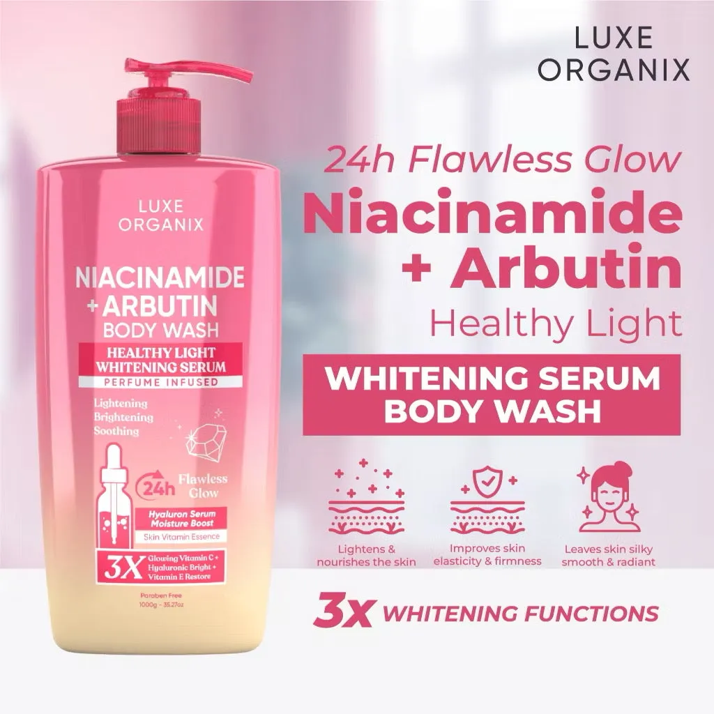 Luxe Organix Niacinamide   Arbutin Body Wash 1L