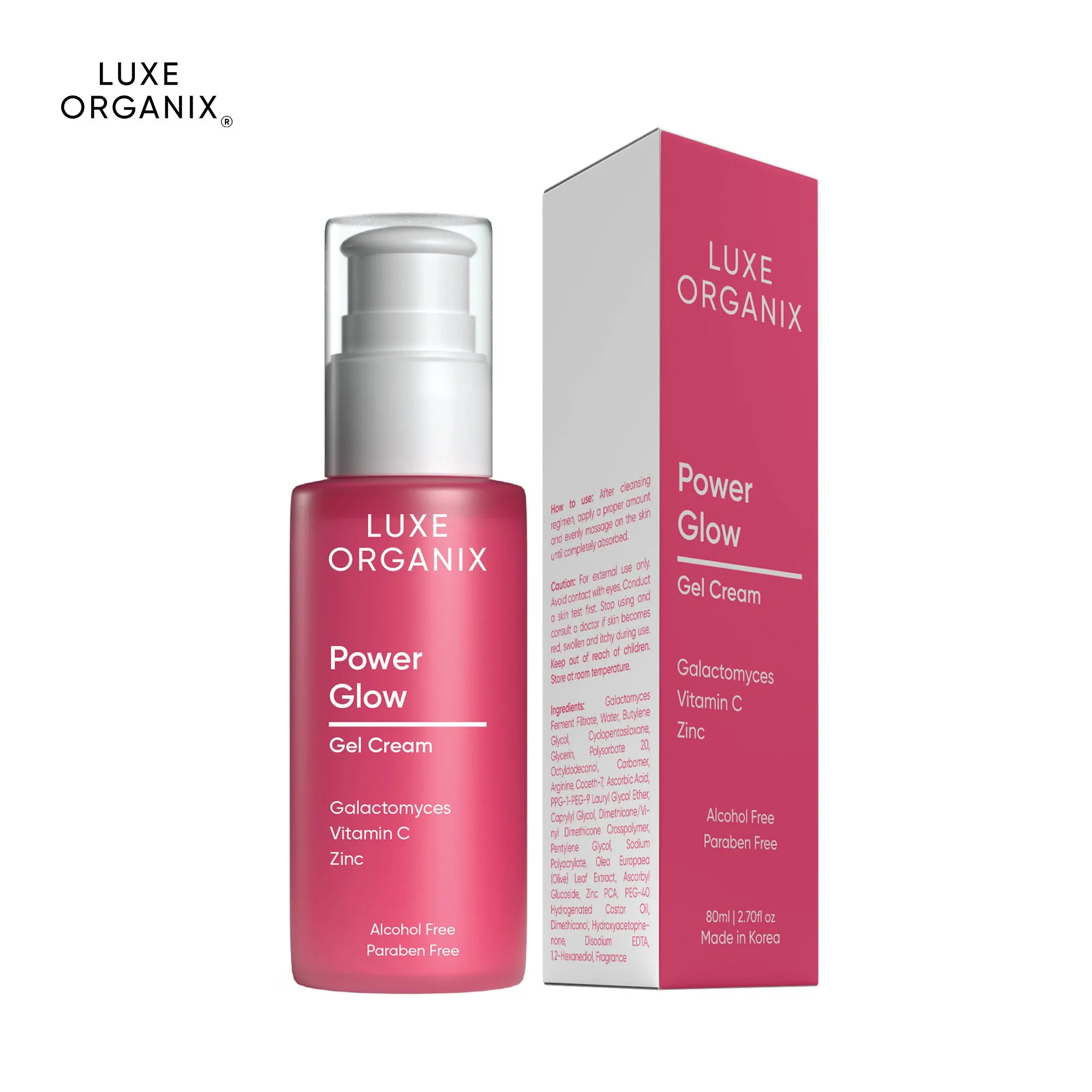 Luxe Organix Power Glow Gel Cream 80ml  (Exp 05/2024