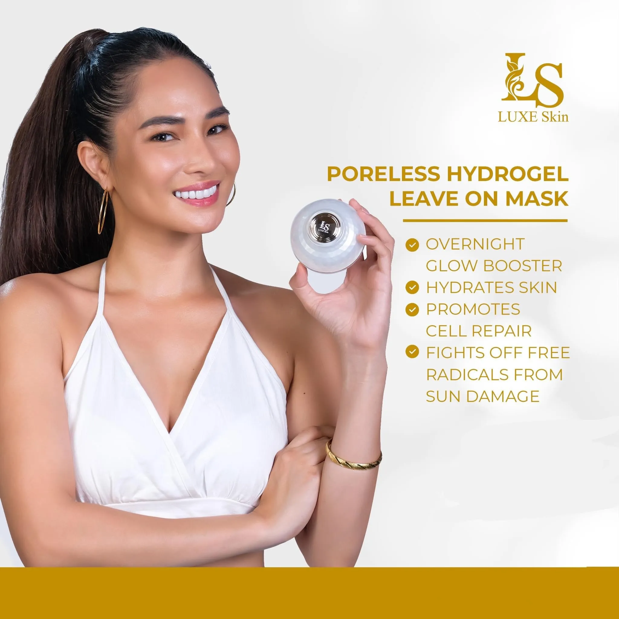 Luxe Skin Poreless Hydrogel Leave On Mask (exp Oct 2024)