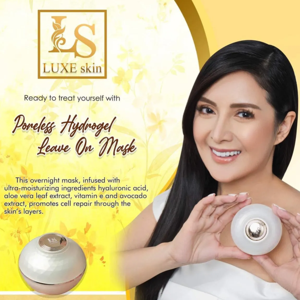 Luxe Skin Poreless Hydrogel Leave On Mask (exp Oct 2024)