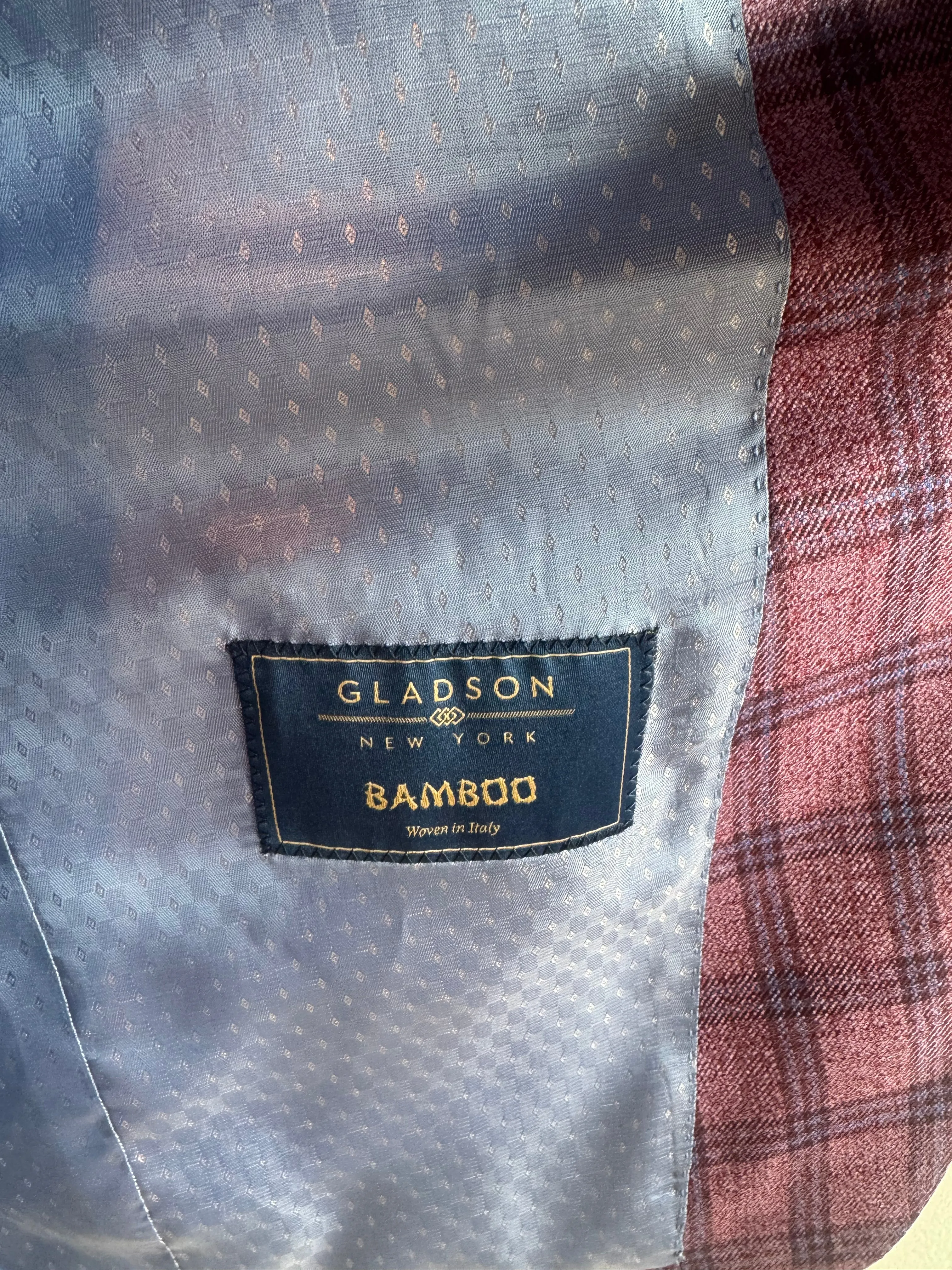 Mauve Plaid Bamboo Blazer