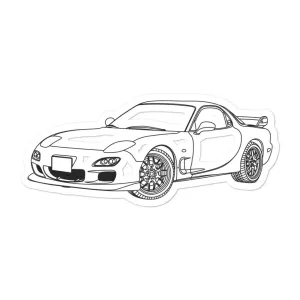 Mazda RX-7 FD Outline Sticker
