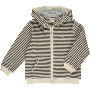 Me & Henry James Cozy Hooded Top (Brown/Beige Stripe)