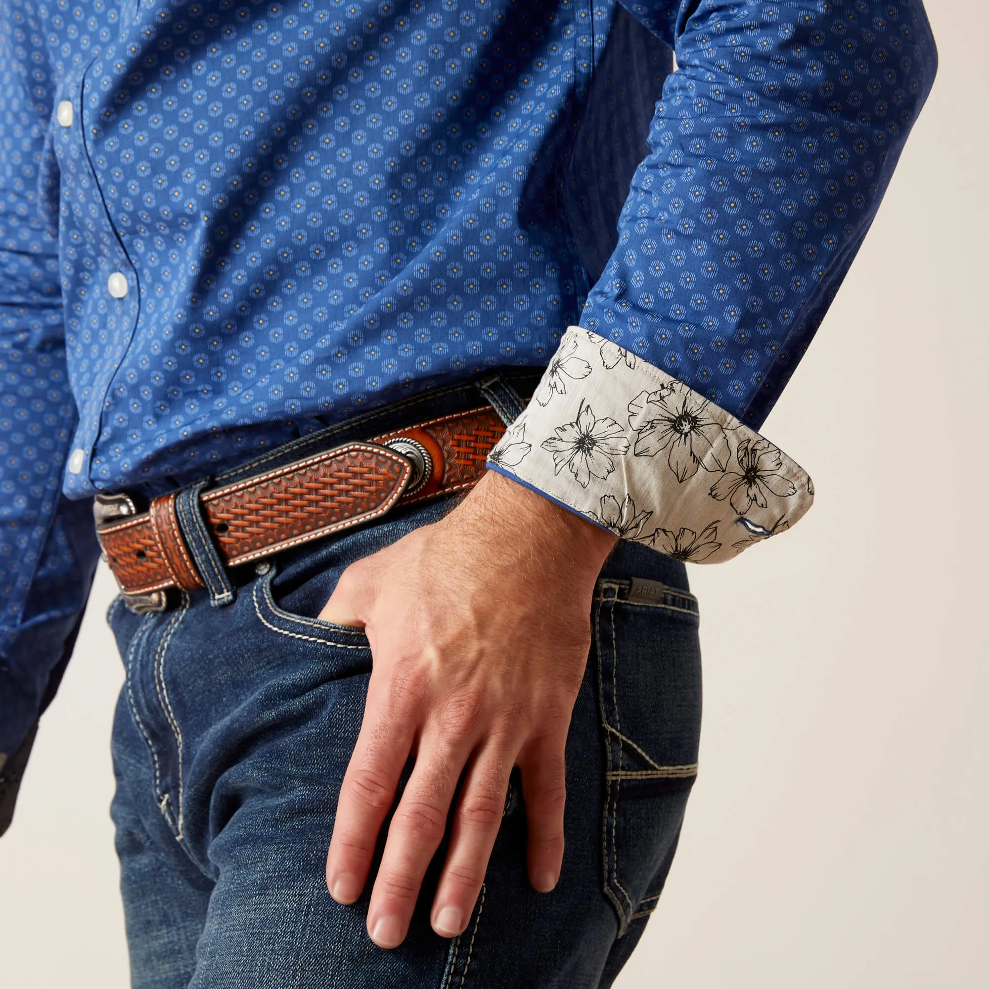 Men’s Ariat Blue Maxwell Modern Fit Shirt