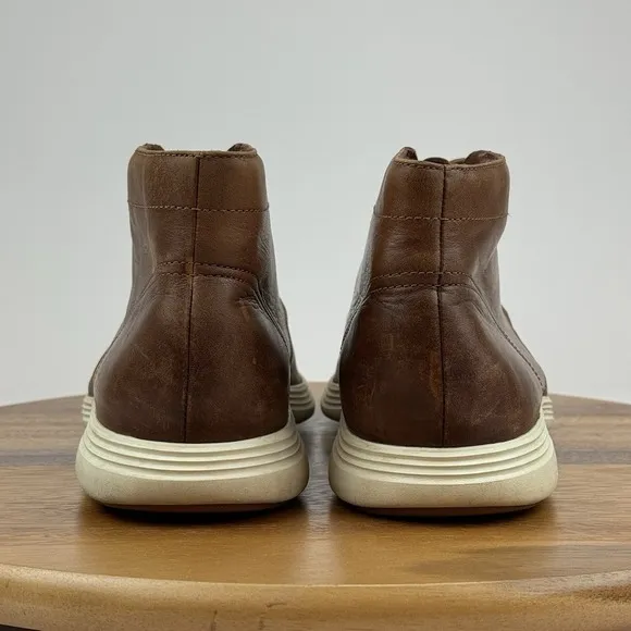 Mens Cole Haan Grand Os Watson II Brown Perforated Leather Chukka Boots Size 12