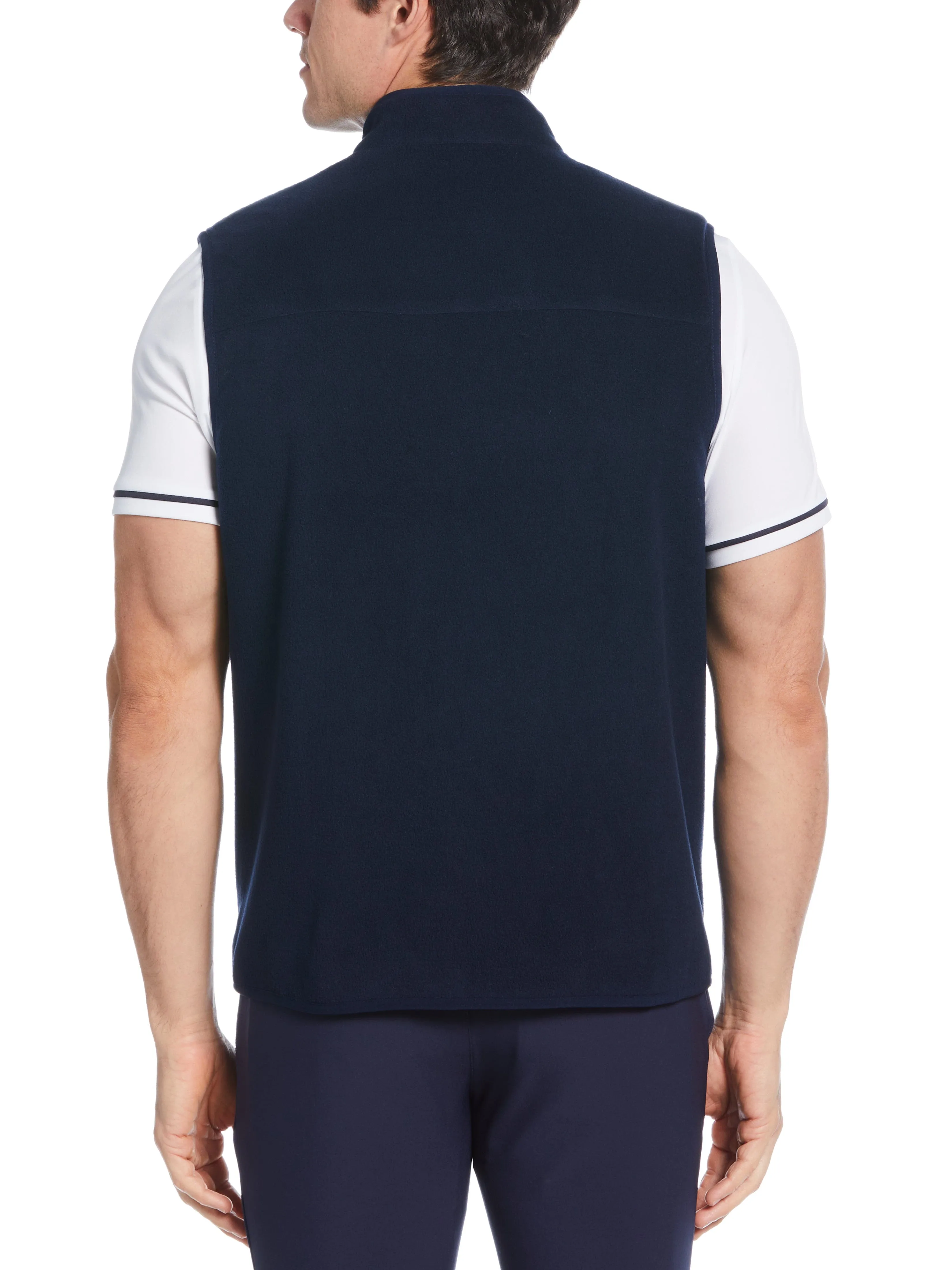 Men's Mixed Media Reversible Fleece Vest