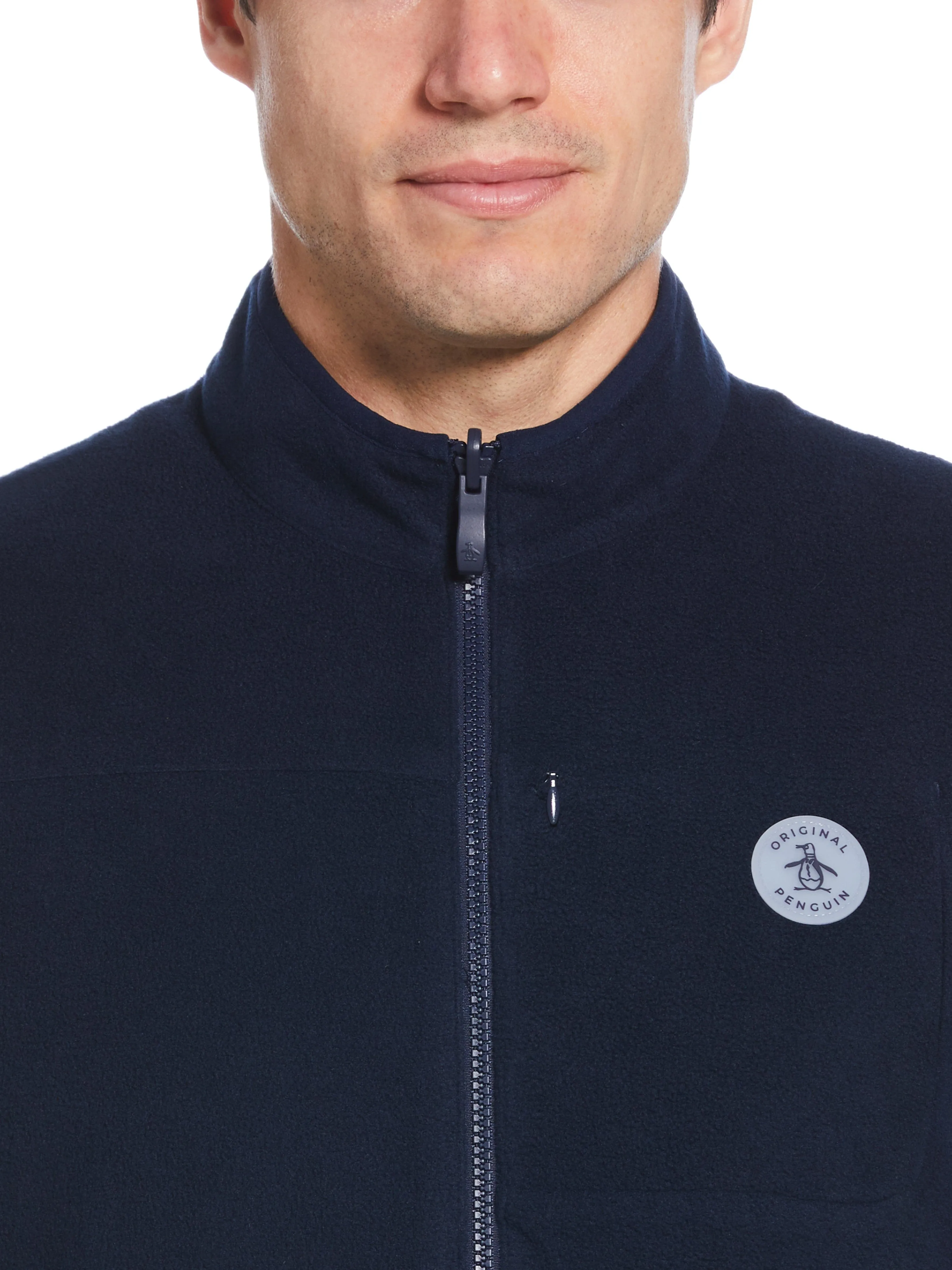 Men's Mixed Media Reversible Fleece Vest