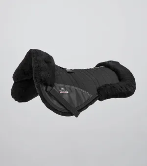 Merino Wool Saddle Pad - Half Pad Black/Black Wool