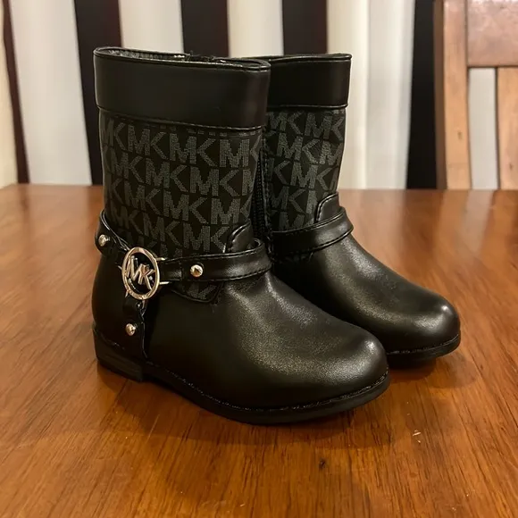 Michael Kors Emma Jacquard 2 Boots Toddlers Girls Sizes new black