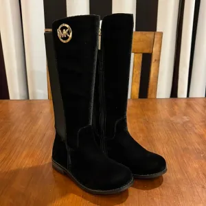 Michael Kors Emma Lily black velour boots new girls toddlers