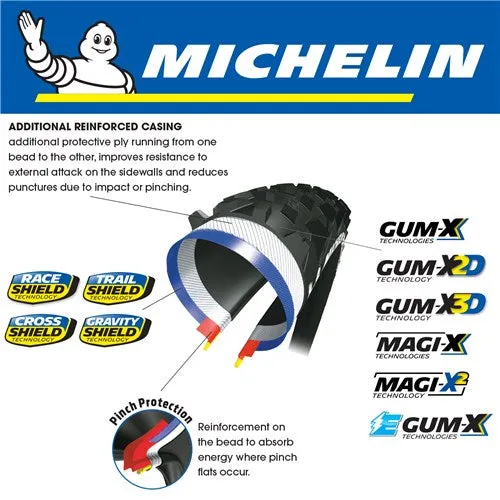 Michelin Wild Enduro Rear Gum-x3d 27.5 X 2.4 Folding Tyre
