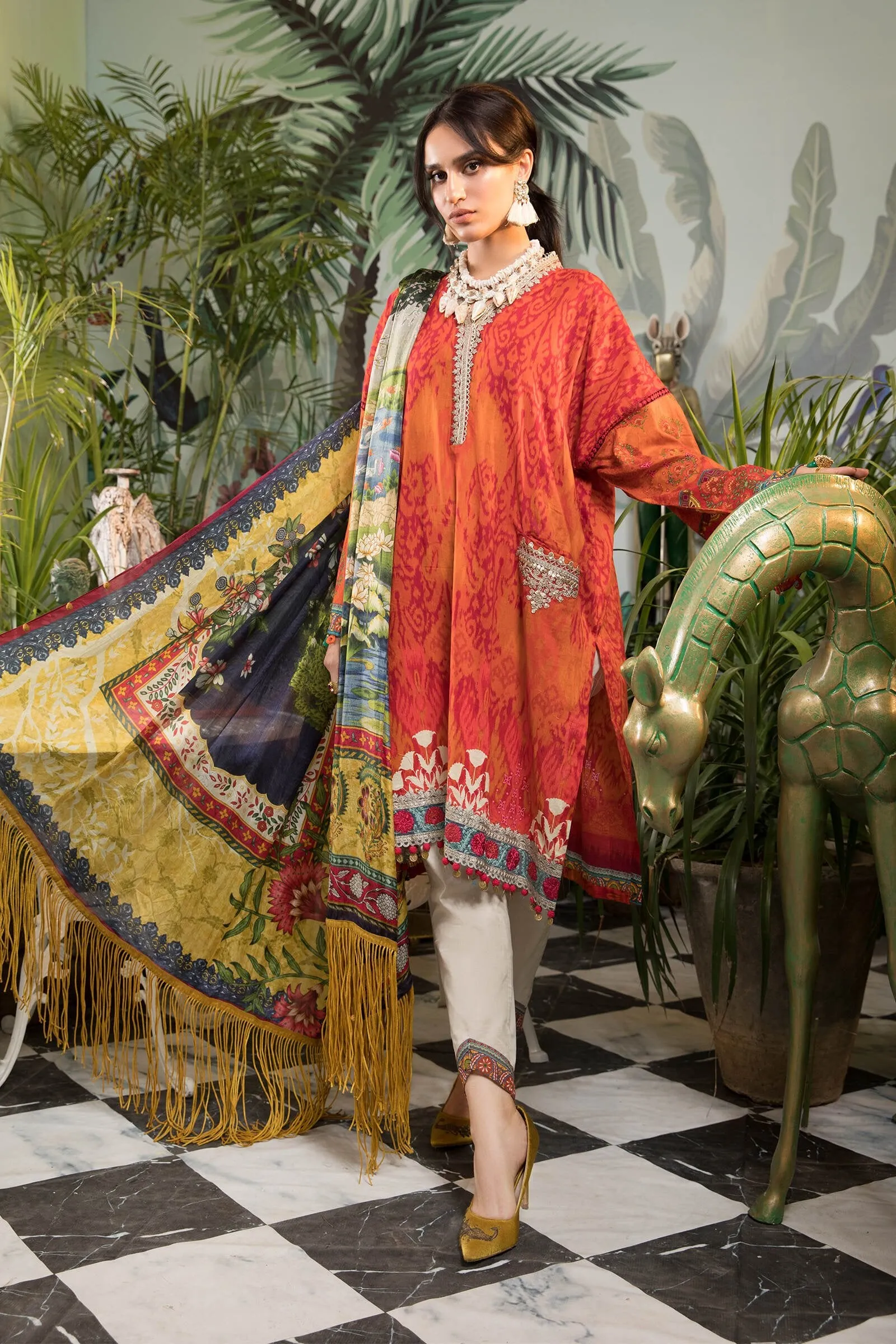 MPT-1104-B | Maria B Mprints Unstitched Eid Collection 2021 Vol-2