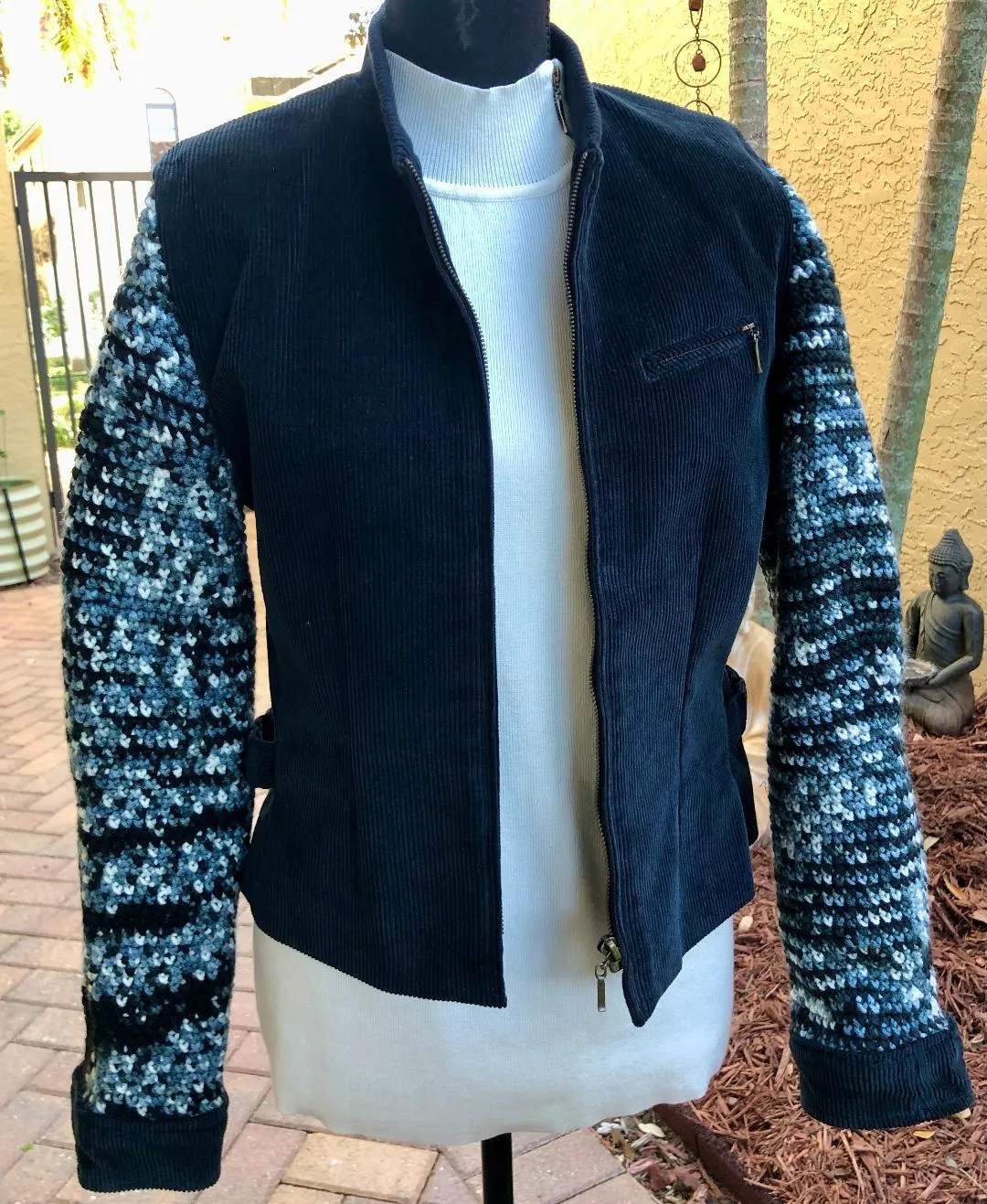 Navy Blue  Corduroy Jacket.