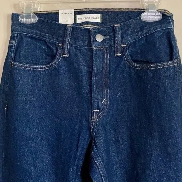 NEW American Eagle AE77 Crop Flare 6 Month Wear Dark Wash Mid Rise Jeans Size 26
