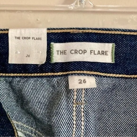 NEW American Eagle AE77 Crop Flare 6 Month Wear Dark Wash Mid Rise Jeans Size 26