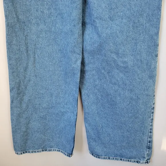 NEW Ragged Priest Release Low Rise Baggy Y2K Denim Jeans Mid Blue 24