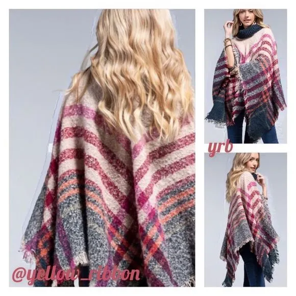 NEW 🍁Ruggine Turtle Neck Poncho / Kansas
