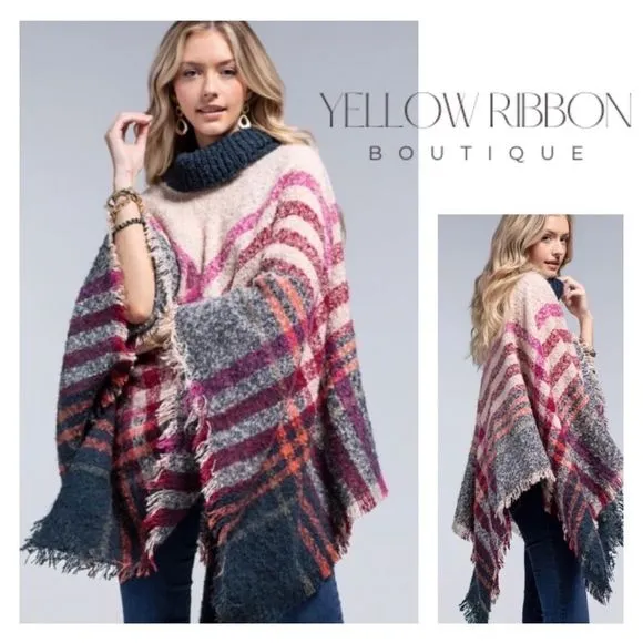 NEW 🍁Ruggine Turtle Neck Poncho / Kansas