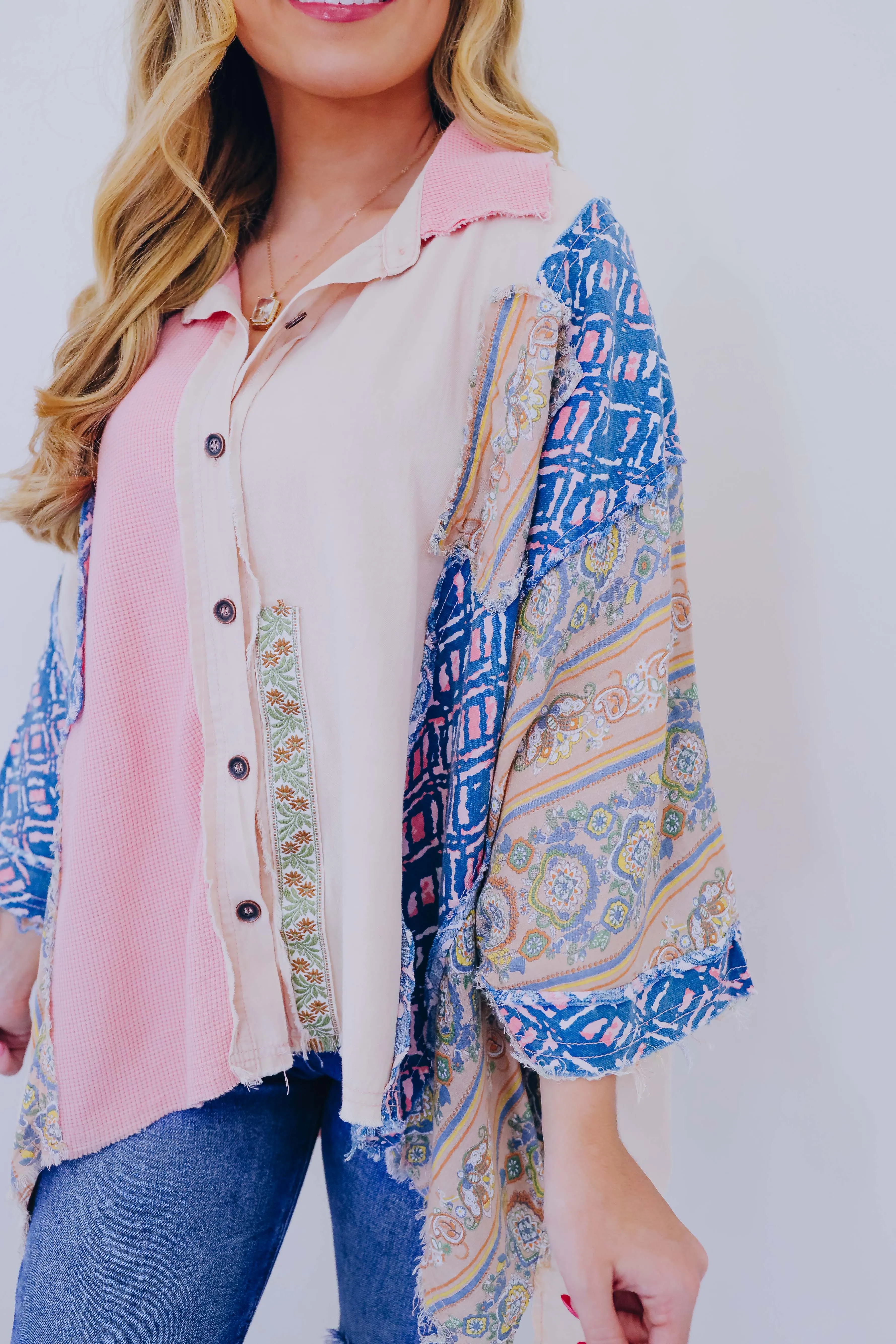 Olivia Oversized Patchwork Top